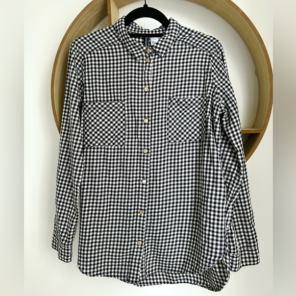 Custom H&M Gingham Button-up - Picture 1 of 6